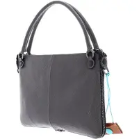 Gabs Leder Schultertasche Umhängetasche Edgy Shoulder Bag Lava dunkelgrau