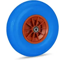 Dripio Kruiwagenwiel 4.00-6, Vollgummi, pannensicher, 100 kg, blau-rot