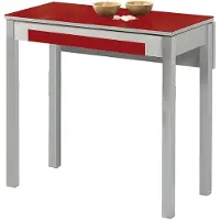 Dripio Ausziehbarer Küchentisch, Metall, Rot, 80x40 cm, ausziehbar auf 80x60 cm