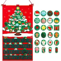 Dripio Filz-Adventskalender mit 24 Ornamenten, 76x42 cm, Countdown