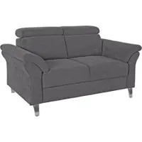 Sit&More 2-Sitzer SIT & MORE "Arngast", grau, B:156cm H:84cm T:93cm, Sofas, 2-Sitzer, inklusive Federkern und Kopfteilverstellung