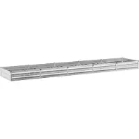 Syfax Hochbeet im Garten Galvanisiertes Silber 400 x 80 x 24 cm