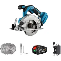 OEM Kreissäge, bürstenloser Motor, verstellbarer Schnittwinkel, 1x3.0Ah Batterien Set, 100V-240V EU Stecker