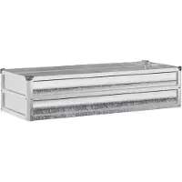 Syfax Hochbeet im Garten Verzinktes Silber 100 x 40 x 24 cm