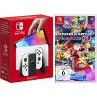 Nintendo SWITCH Konsolen-Set "OLED", weiß, B:24,2cm H:1,39cm T:10,2cm, Spielekonsolen, inkl. Mario Kart 8 Deluxe, Konsolen-Set