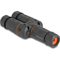 DeLOCK Kabelverbinder Y-Adapter RJ45 Buchse zu 2 x RJ45 Buchse Cat.6 IP68 staub- und wasserdicht Outdoor, RJ45, 2x RJ45, Schwarz
