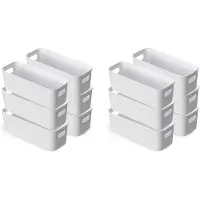 Merkloos Set aus 6 stapelbaren Aufbewahrungsboxen mit Griff