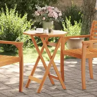 Merkloos Faltbarer Gartentisch aus massivem Akazienholz, Ø 60 x 75 cm