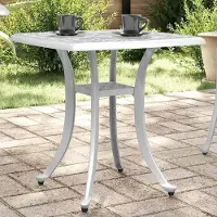 Merkloos Gusseiserner Gartentisch mit Sonnenschirmhalterung