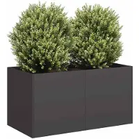 Merkloos Erhöhtes Blumenbeet aus kaltgeformtem Stahl, schwarz