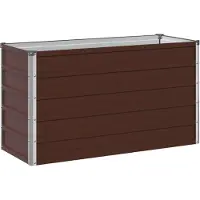 vidaXL Hochbeet im Garten Braun 100 x 40 x 55 cm Stahl