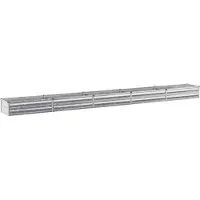Syfax Hochbeet im Garten Verzinktes Silber 400 x 40 x 24 cm