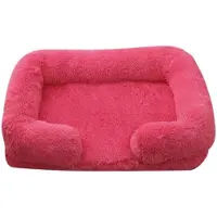 Sonstiges Hundebett Rechteckig Flauschig Plüsch Waschbar Rutschfest Rosenrot L 80x53cm