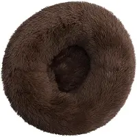Sonstiges Hundebett Donut 50cm Braun Waschbar Flauschig für Katzen und Hunde