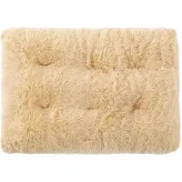 Sonstiges Hundebett Rechteckig Flauschig Plüsch Haustierbett Katzenbett Weich Warm Rutschfest Khaki M 65x50cm