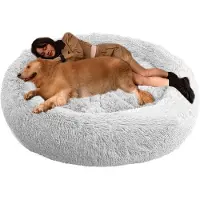 Sonstiges Hundebett Orthopädisch Katzenbett Rund Ø90cm Hellgrau