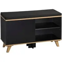 Kesper Schuhschrank "Schuhschrank mit Sitzkissen", schwarz, B:77cm H:48cm T:30cm, FSC-zertifizierter Holzwerkstoff, Schränke, Schuhschrank