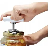 Korbi | Öffner für Gläser und Flaschen - Weiß - Hochwertiger Edelstahl - Ergonomisch und einfach zu bedienen