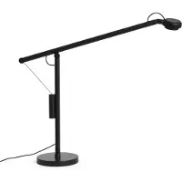 HAY Fifty-Fifty LED-Schreibtischlampe, schwarz, 45cm, dim. - , Fifty-Fifty, dimmbar, Schwarz, für Arbeitszimmer / Büro, Aluminium, Design