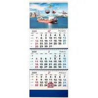 Merkloos Wandkalender für 2026 mit monatlicher Planung und nautischem Design