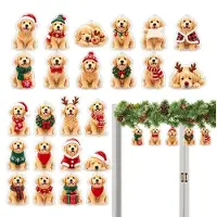 Merkloos Adventskalender, 2D, Acryl, Hund-Ornament für die Feiertage