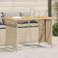Merkloos Gartentisch mit Holzplatte und Stahlrahmen