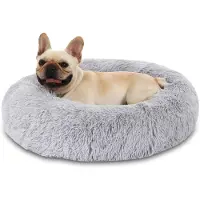 Merkloos Solidchoice – Flauschiges Tierbett, Durchmesser 50 cm, für Hunde und Katzen, waschbar und rutschfest