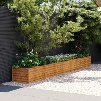 Merkloos Erhöhter Blumenkasten aus Cortenstahl für Garten und Balkon