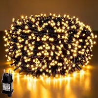 SURIGHT LED-Lichterketten für Innen- und Außenbereich, 20 Meter, 200 LEDs – Wasserdicht, geeignet für Weihnachtsbaum, Feiern, Hochzeiten, Balkon – Warmweiß