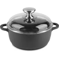 Ambition TOPF Aluminium Induktion Kochtopf Suppentopf Deckel Grau Taurus 2,3 L