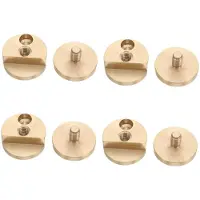 Merkloos Spiegelhalter, 4 Stück - Messing-Spiegelklemmen - Wandmontage, Befestigungsklammer - Langlebig - Sicheres Design - Elegante Ästhetik - Spiegelklemmen
