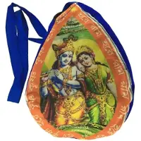 Merkloos Elzusha - Radha Krishna: Bedruckte Japa-Tasche aus Baumwolle