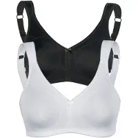 Sassa Sport-BH "2er Pack Sport BH ohne Bügel SPORTS BRAS", Damen, Gr. 80, Cup B, bunt (schwarz weiß), Obermaterial: 82% Polyamid PA. 18% Elasthan EL., BHs Sport-BH
