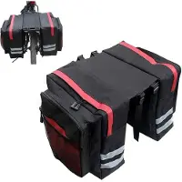 Merkloos Solidchoice – Doppelte Fahrradtaschen für den Gepäckträger, wasserdicht, 600D PVC, rot