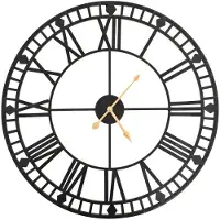 OEM Wanduhr, Quarzwerk, Vintage-Stil, Schwarz