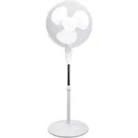 OEM Stehender Ventilator, höhenverstellbar, weitwinklige Oszillation, WEISS