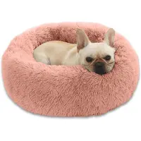Sonstiges Hundebett Donut Plüsch Waschbar Rund Rosa 58cm
