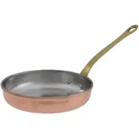 Ich-zapfe Kupferpfanne 14 cm aus Kupfer und Messing, mit effizienter Wärmeleitung und Oxidationsschutz