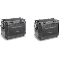 Kappa Seitenkoffer "KVG K-Voyager" – Set, Schwarz, 48 l links/rechts