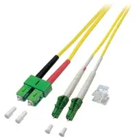 EFB Elektronik O0387.50 Duplex Jumper LC/APC-SC/APC 9/125μ, OS2, LSZH, gelb, 2.0mm, 50m O038750