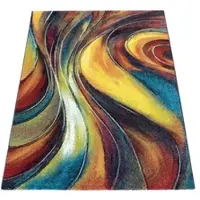 Paco Home Teppich "Canvas 902", bunt (mehrfarbig), B:80cm H:16mm L:150cm, Polypropylen (PP), Teppiche, Teppich, Kurzflor, modernes Design, ideal im Wohnzimmer & Schlafzimmer