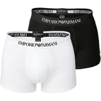 Emporio Armani Boxershorts "Boxershort SOFT TOUCH BAMBOO VISCOSE 2er Pack", Herren, Gr. M, 2 Stk., schwarz (schwarz, weiß), Unterhosen Boxershorts