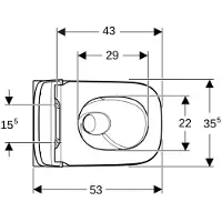 Geberit 503162001 iCon Set WWC-Tiefspüler, geschl.