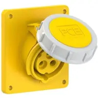 Pce 4132-4 CEE-Anbausteckdose schräg (92x100mm) 16A 3p 4h IP67 41324