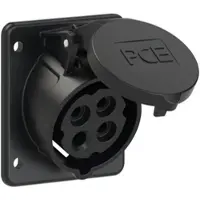 Pce 414-7f87 CEE-Anbausteckdose schräg (75x85mm) 16A 4p 7h IP44/IP54 4147f87