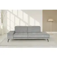 Die Planbar Recamiere "MP-IN20126 mit Federkern-Polsterung", grau, B:230cm H:82cm T:115cm, 100% Polyester, Sofas, Recamiere, mit Kopfteilverstellung, wahlweise mit Drehsitz-Funktion