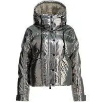 Moncler – Damen-Skijacke, silberfarben – 2 Stück