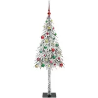 vidaXL Weihnachtsbaum Weiß 150 cm PE und Stahl