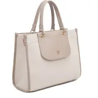 Diana & Co Firenze Diana & Co Handtasche Canvas zweifarbig mit Reißverschluss und abnehmbarem Schultergurt Light Green UNICA 35.5x28x13.5