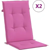 Generisch Gartenstuhlauflagen für Hochlehner Sitzauflagen Sitzkissen wasserfest UV-beständig rutschfest waschbar für Garten Terrasse 120 x 50 x 3 cm 6 Rosa